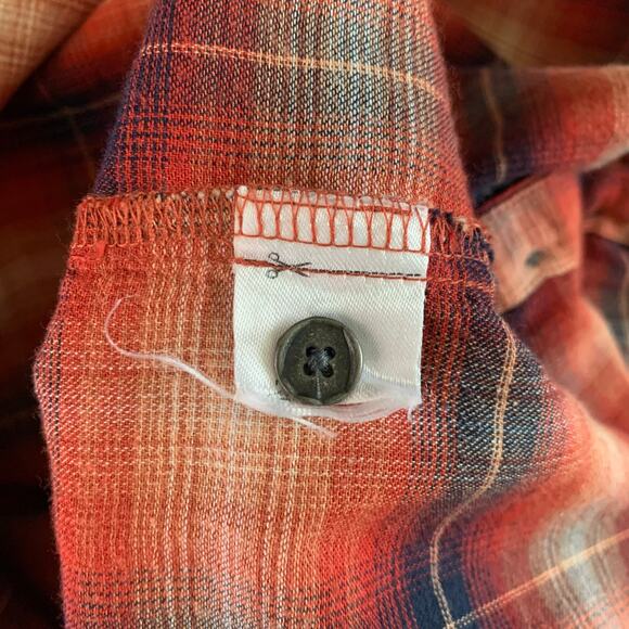 ARIAT Shirt Large Real Billie Rae Plaid Relaxed Fit Button Closure Chest Pockets - Picture 11 of 13